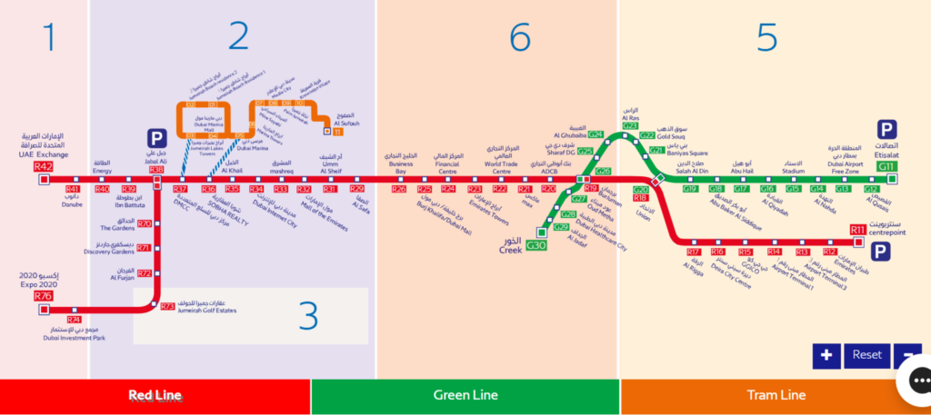 Dubai Metro Map